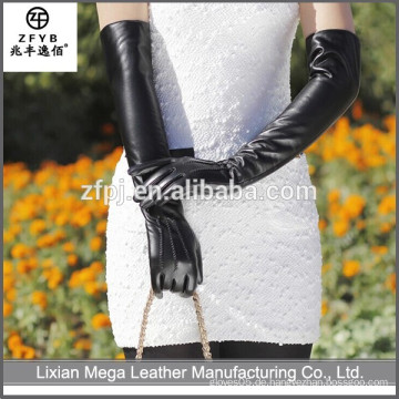 China Produkte Black Prom Dressing Handschuhe / Fahren Mode Handschuhe / Lange Leder Handschuhe